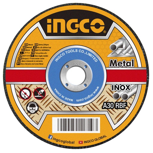 [MCD1210525] DISCO DE CORTE METAL ABRASIVO 4" X 3/64" X 5/8" (25PZS)