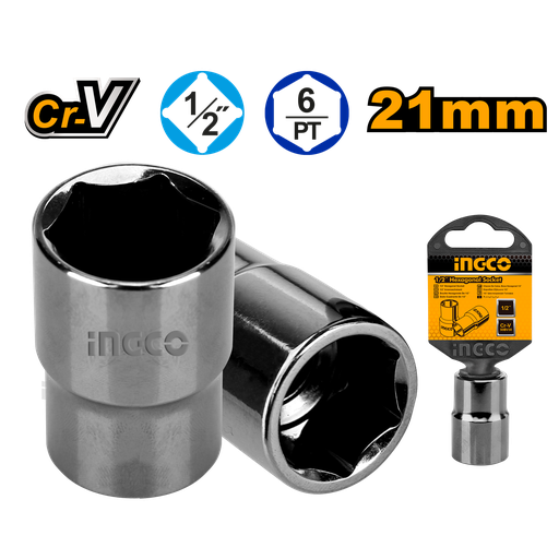 [HHAST12211] SOCKET HEXAGONAL 1/2 6PT 21MM