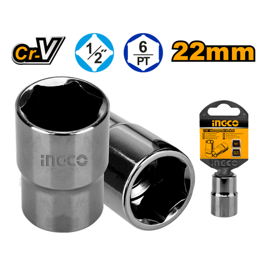[HHAST12221] SOCKET HEXAGONAL 1/2 6PT 22MM