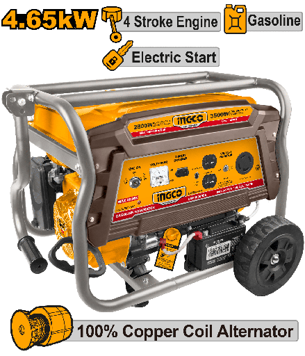 [UGE40006ES] GENERADOR A GASOLINA 4650W 4.65 KW 4 TIEMPO
